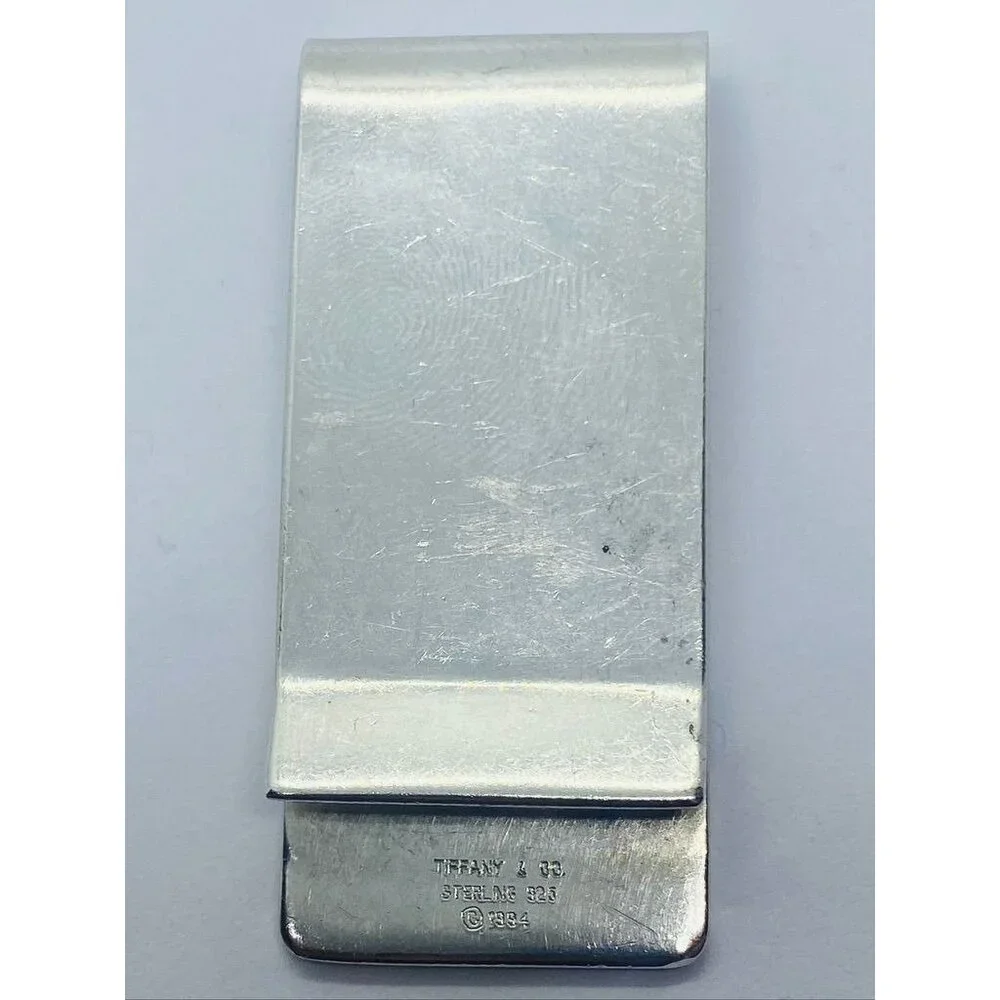 Tiffany Co Money Clip American Flag 52mm x 24mm 1994 Sterling Silver 925
